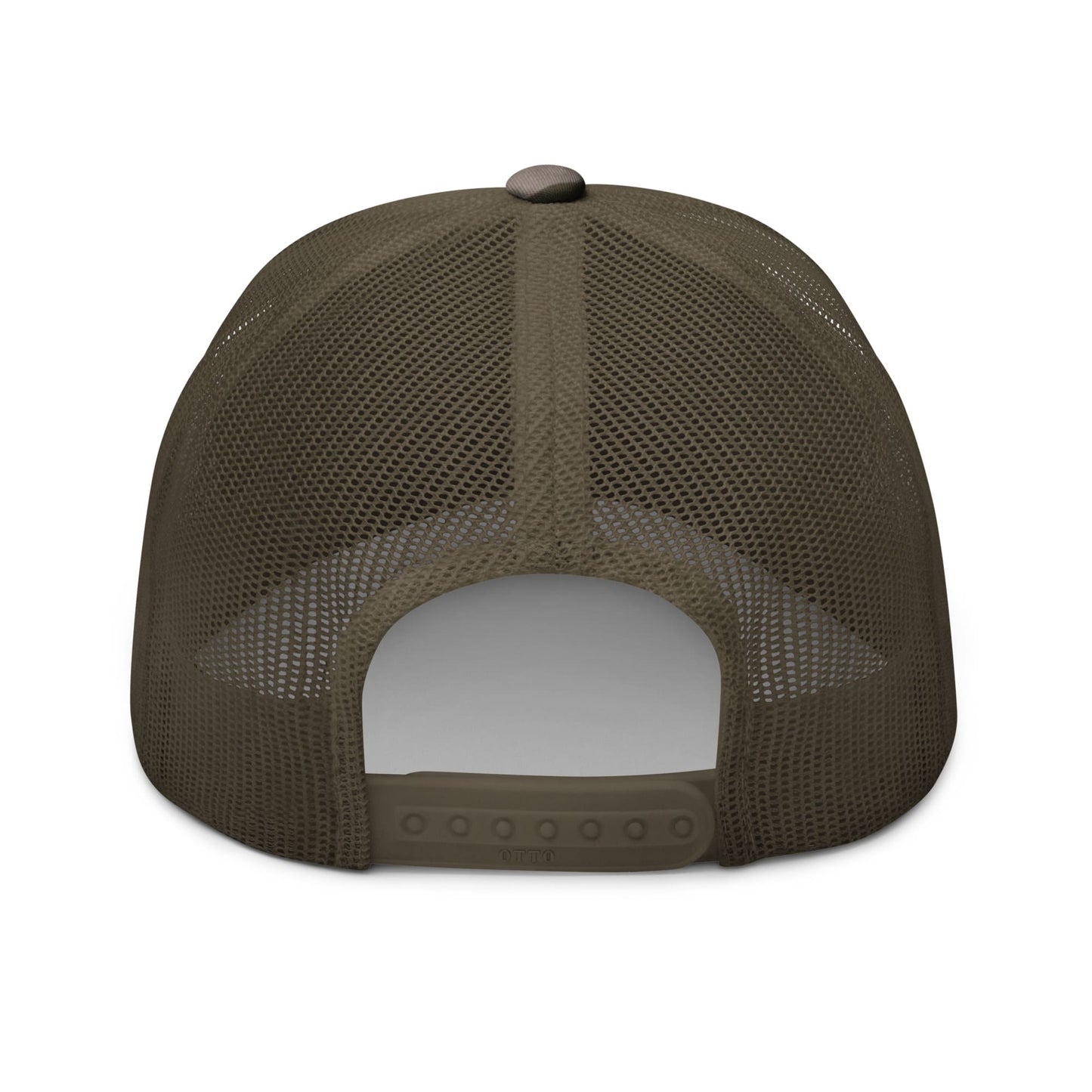 Brown mesh cap on a white background