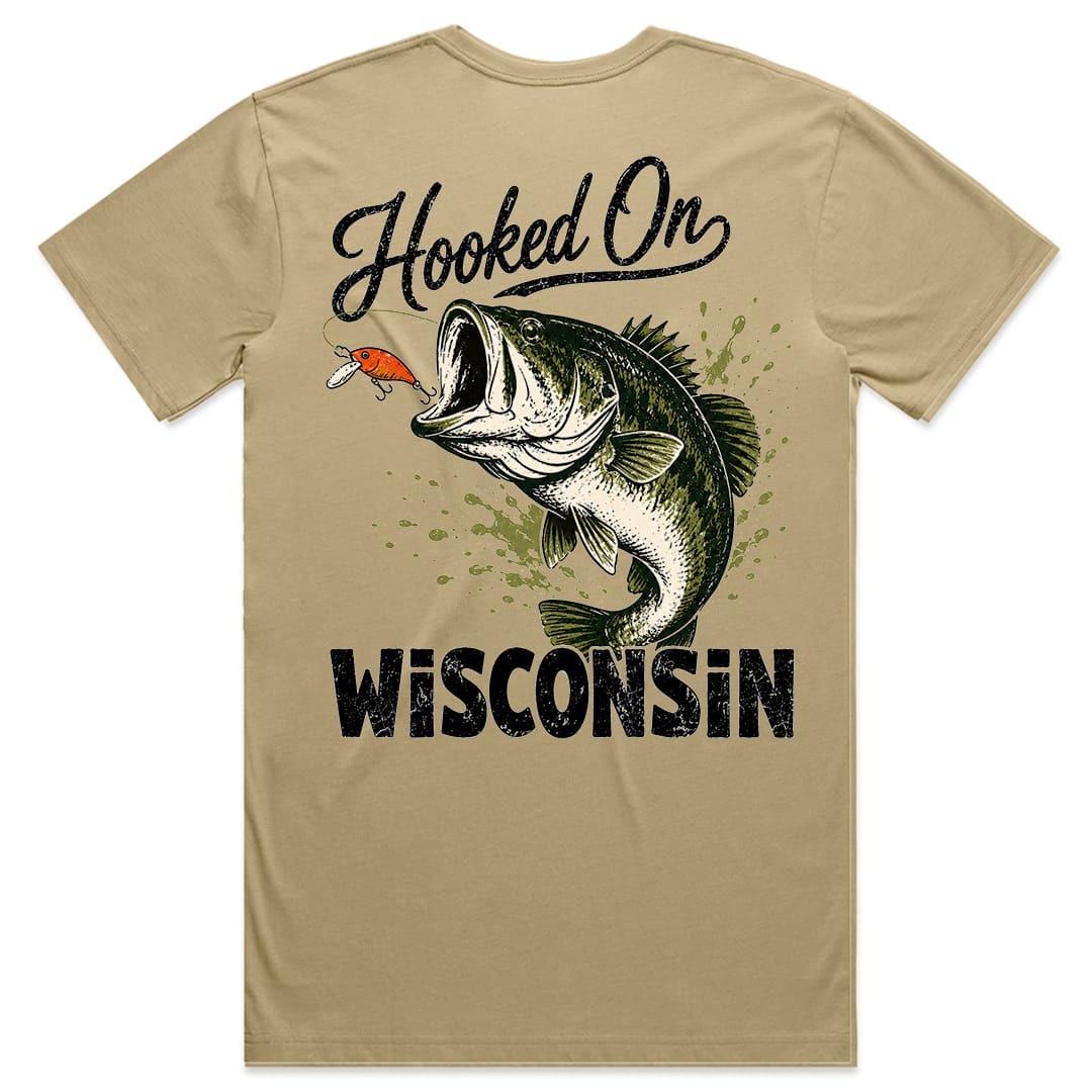Hooked On Wisconsin Tee
