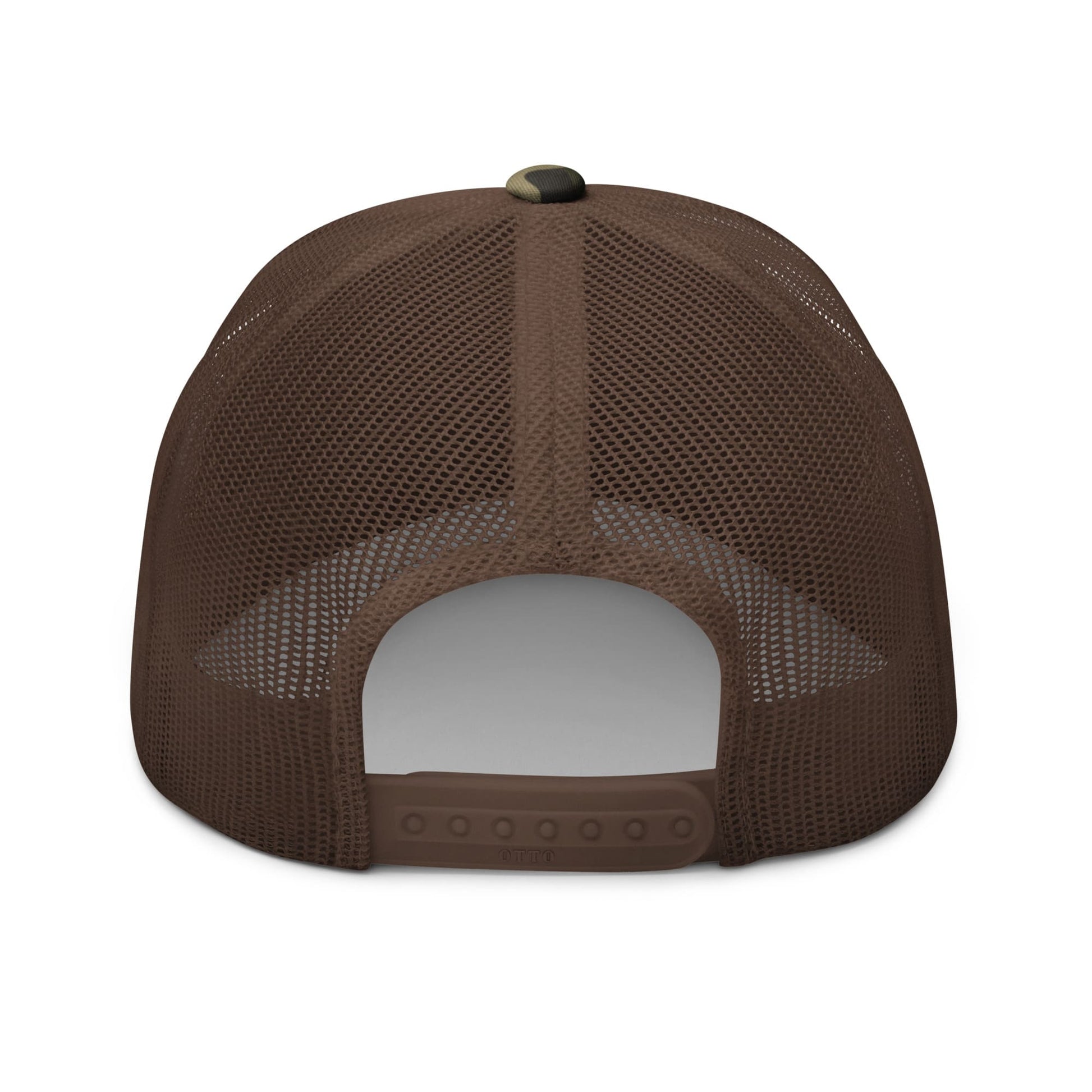 Brown mesh cap on a white background
