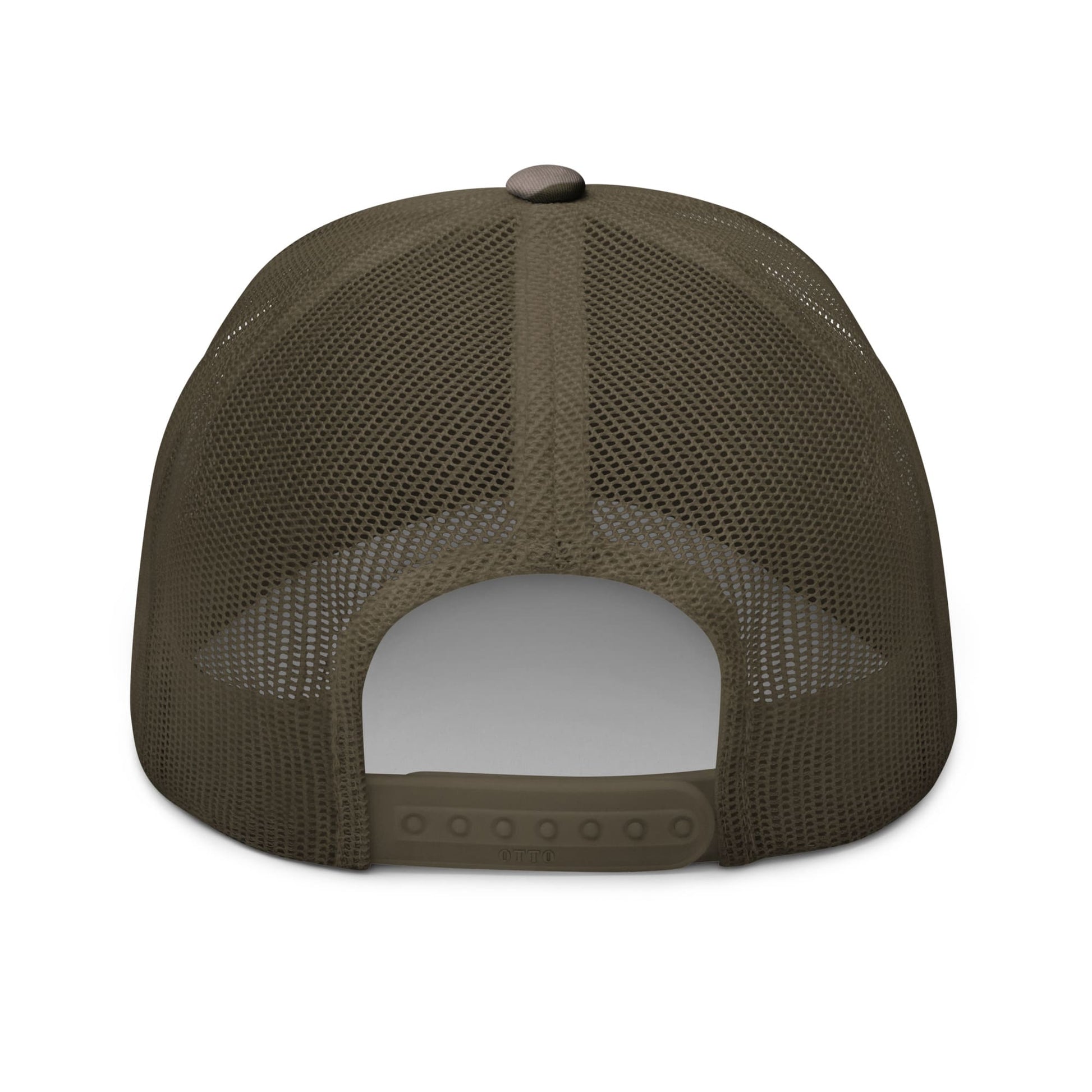 Brown mesh cap on a white background