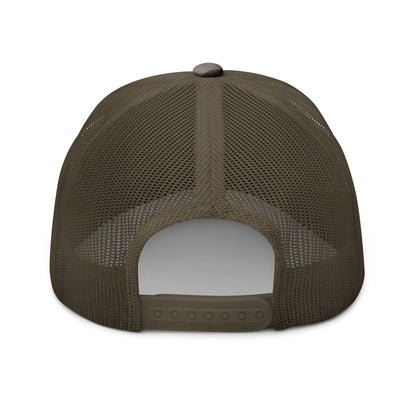 Brown mesh cap on a white background