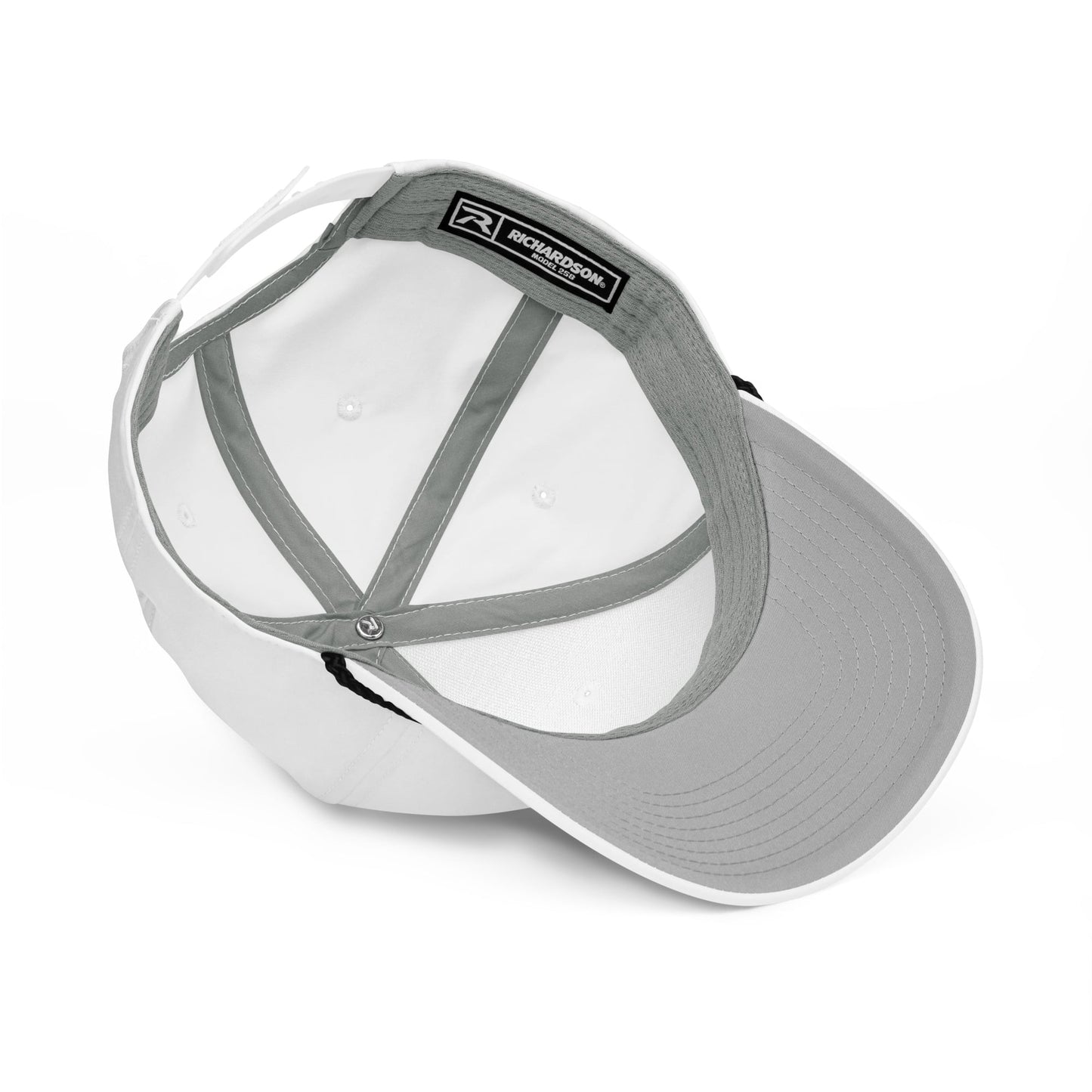 Gray cap with a clear visor on a white background