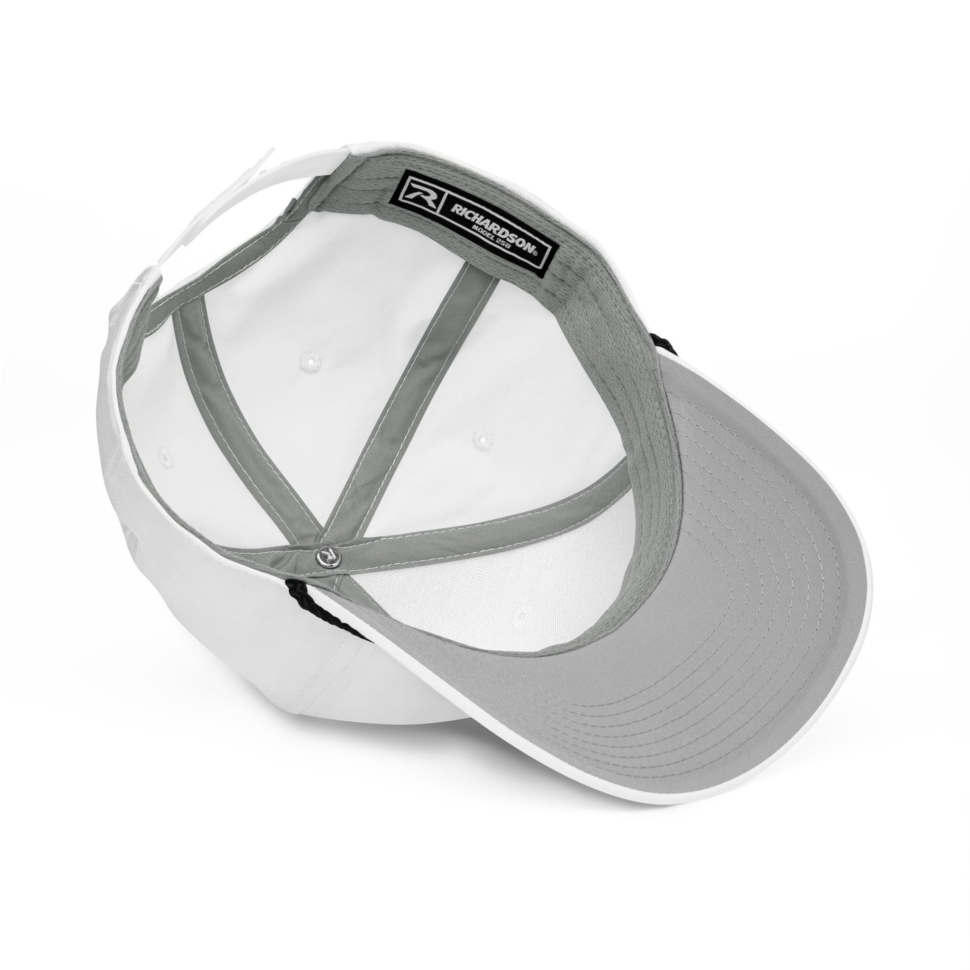 Gray cap with a clear visor on a white background