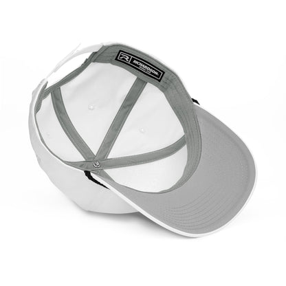 Gray cap with a clear visor on a white background