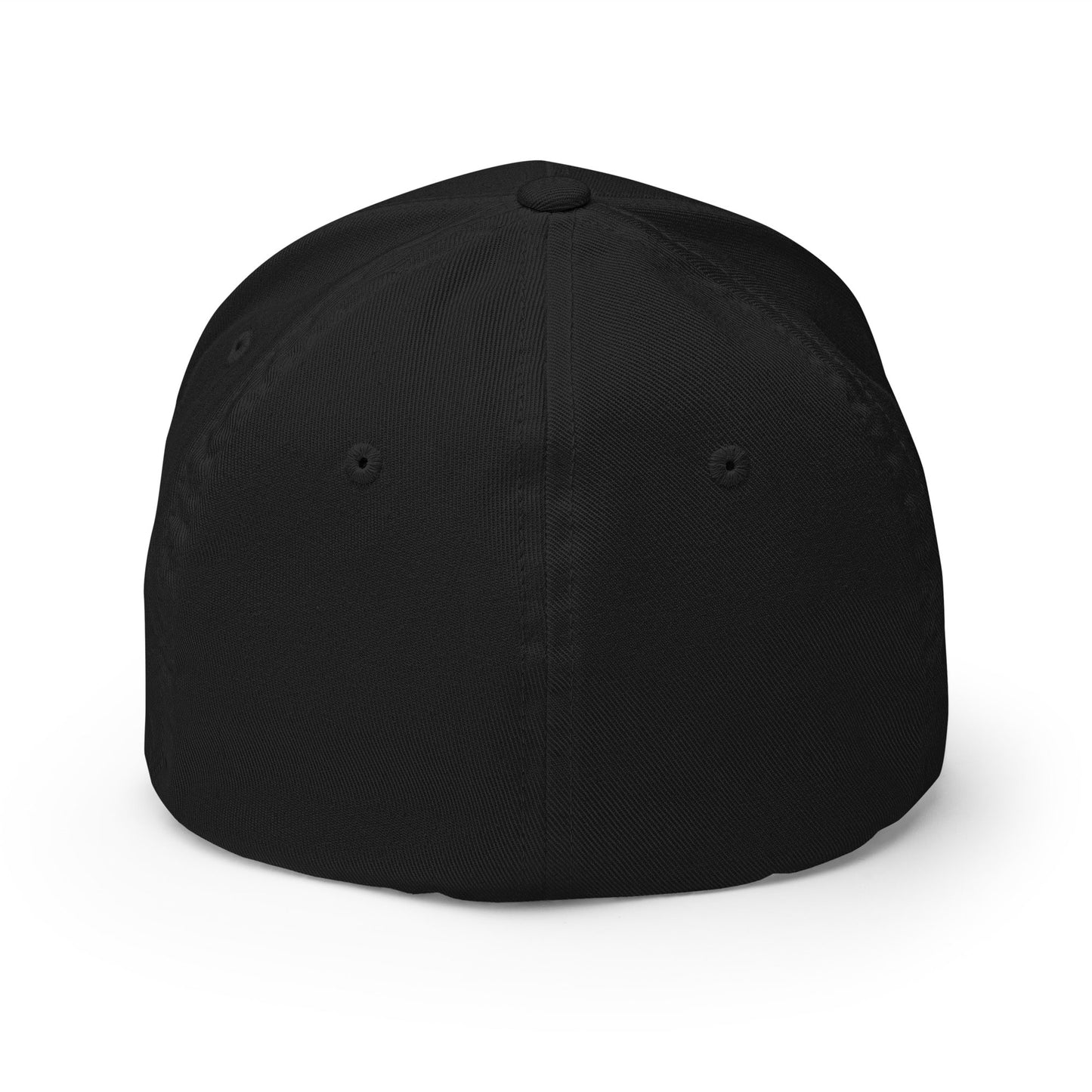Black baseball cap on a white background